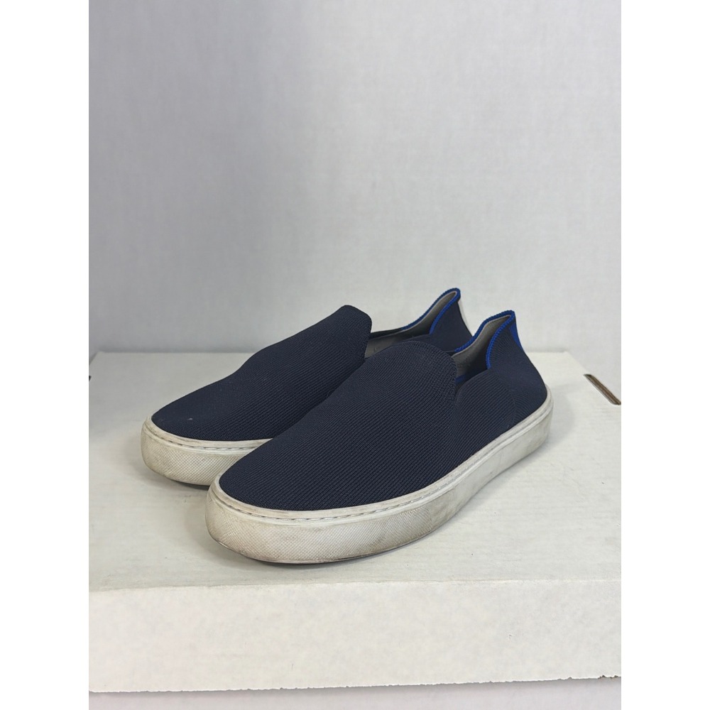 Rothys The Sneaker Navy Slip On Knit Shoes Women Size 8.5